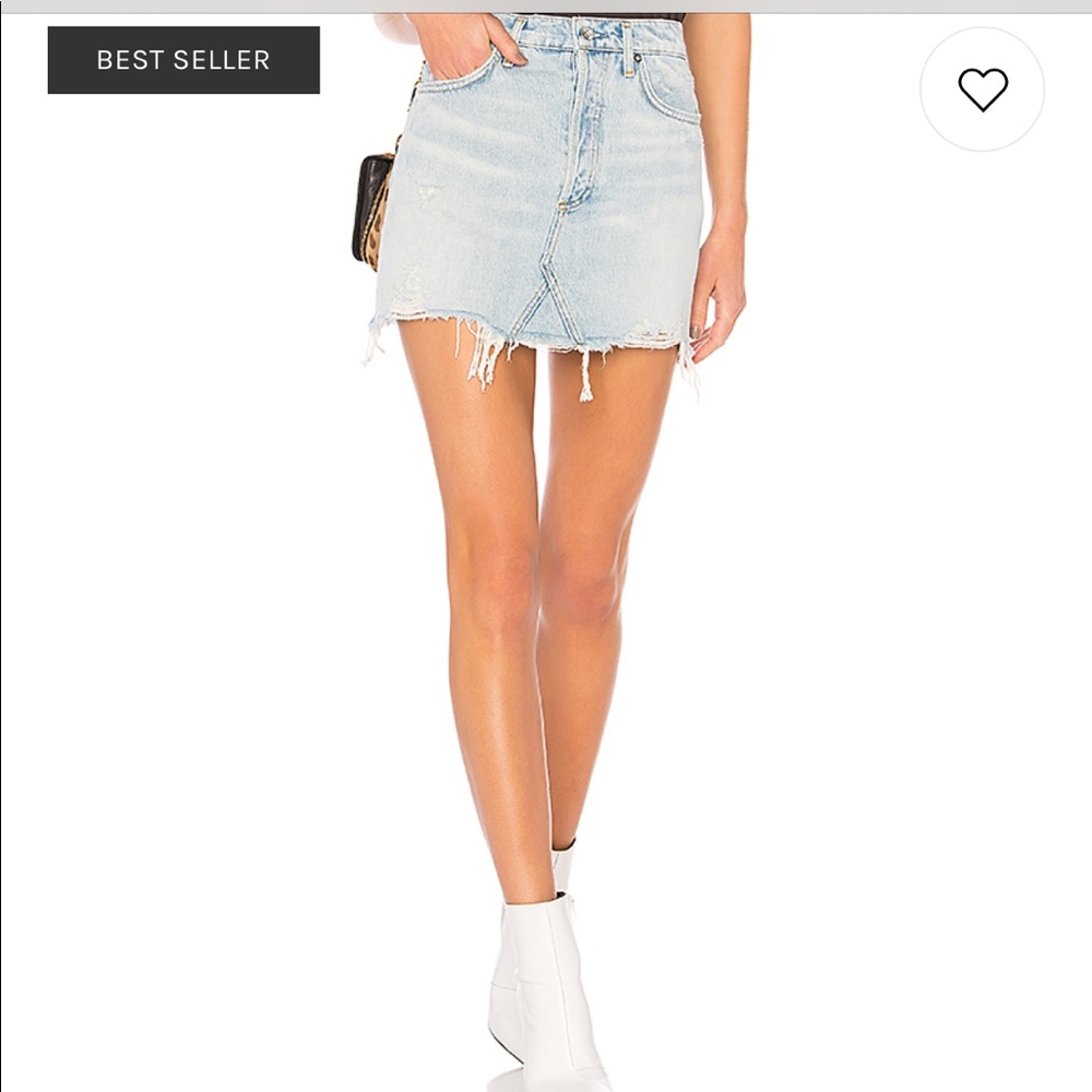 AGOLDE HIGH RISE SKIRT IN VEGA